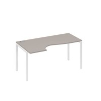 А4 Б2 045 МП (Мокко премиум/Белый) Стол эргономичный левый "Классика" на металлокаркасе DUE