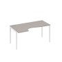 А4 Б2 045 МП (Мокко премиум/Белый) Стол эргономичный левый "Классика" на металлокаркасе DUE