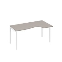 А4 Б2 046 МП (Мокко премиум/Белый) Стол эргономичный правый "Классика" на металлокаркасе DUE