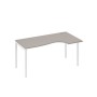 А4 Б2 046 МП (Мокко премиум/Белый) Стол эргономичный правый "Классика" на металлокаркасе DUE