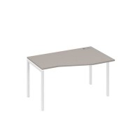 А4 Б2 064 МП (Мокко премиум/Белый) Стол эргономичный правый "Техно" на металлокаркасе DUE