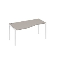 А4 Б2 065 МП (Мокко премиум/Белый) Стол эргономичный левый "Техно" на металлокаркасе DUE