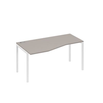 А4 Б2 065 МП (Мокко премиум/Белый) Стол эргономичный левый "Техно" на металлокаркасе DUE