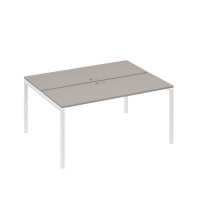 А4 Б2 172 МП (Мокко премиум/Белый) Рабочая станция на каркасе DUE столы 2х160