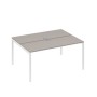 А4 Б2 172 МП (Мокко премиум/Белый) Рабочая станция на каркасе DUE столы 2х160
