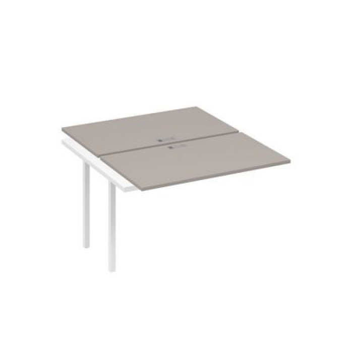 А4 Б2 173-1 МП Секция станции на металлокаркасе DUE 2х120, цвет ЛДСП мокко премиум, металл белый