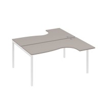 А4 Б2 182 МП (Мокко премиум/Белый) Рабочая станция опоры DUE столы 2х160 Классика