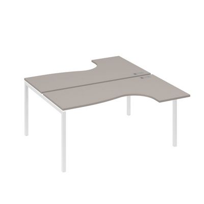 А4 Б2 182 МП (Мокко премиум/Белый) Рабочая станция опоры DUE столы 2х160 Классика