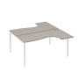 А4 Б2 182 МП (Мокко премиум/Белый) Рабочая станция опоры DUE столы 2х160 Классика
