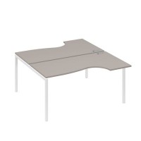 А4 Б2 185 МП (Мокко премиум/Белый) Рабочая станция опоры DUE столы 2х160 Классика