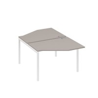 А4 Б2 186 МП (Мокко премиум/Белый) Рабочая станция опоры DUE со столами Техно 2х120