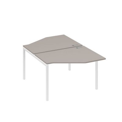 А4 Б2 186 МП (Мокко премиум/Белый) Рабочая станция опоры DUE со столами Техно 2х120