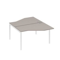 А4 Б2 187 МП (Мокко премиум/Белый) Рабочая станция опоры DUE со столами Техно 2х140