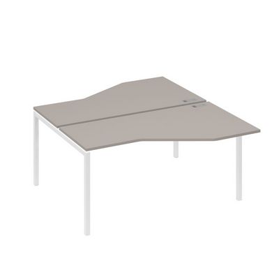 А4 Б2 188 МП (Мокко премиум/Белый) Рабочая станция опоры DUE со столами Техно 2х160