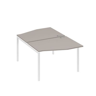 А4 Б2 189 МП (Мокко премиум/Белый) Рабочая станция каркас DUE столы 2х120 Техно