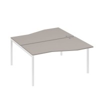 А4 Б2 191 МП (Мокко премиум/Белый) Рабочая станция каркас DUE столы 2х160 Техно