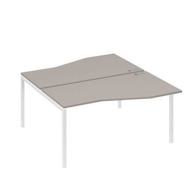 А4 Б2 191 МП (Мокко премиум/Белый) Рабочая станция каркас DUE столы 2х160 Техно