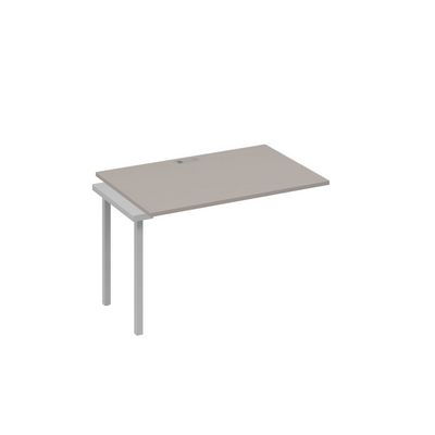А4 С2 023-1 МП (Мокко премиум/Серый) Секция стола 120 рабочей станции на каркасе DUE