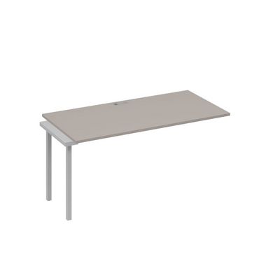 А4 С2 025-1 МП (Мокко премиум/Серый) Секция стола 160 рабочей станции на каркасе DUE