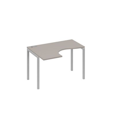 А4 С2 031 МП (Мокко премиум/Серый) Стол эргономичный левый "Классика" на металлокаркасе DUE