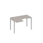 А4 С2 031 МП (Мокко премиум/Серый) Стол эргономичный левый "Классика" на металлокаркасе DUE
