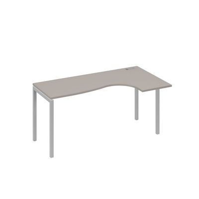 А4 С2 036 МП (Мокко премиум/Серый) Стол эргономичный правый "Классика" на металлокаркасе DUE