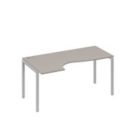А4 С2 045 МП (Мокко премиум/Серый) Стол эргономичный левый "Классика" на металлокаркасе DUE