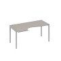 А4 С2 045 МП (Мокко премиум/Серый) Стол эргономичный левый "Классика" на металлокаркасе DUE