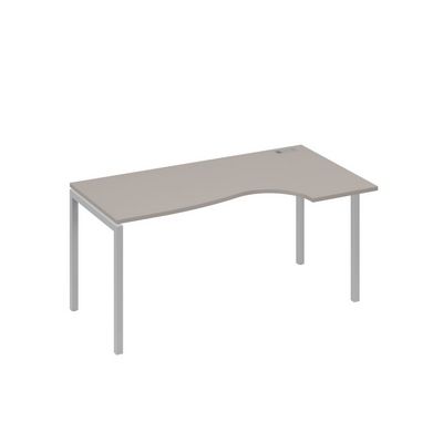 А4 С2 046 МП (Мокко премиум/Серый) Стол эргономичный правый "Классика" на металлокаркасе DUE