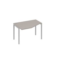 А4 С2 051 МП (Мокко премиум/Серый) Стол эргономичный левый "Техно" на металлокаркасе DUE