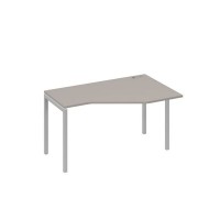 А4 С2 054 МП (Мокко премиум/Серый) Стол эргономичный правый "Техно" на металлокаркасе DUE