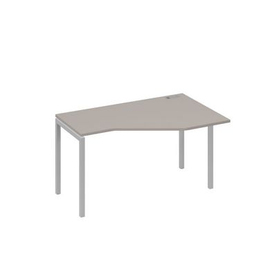 А4 С2 054 МП (Мокко премиум/Серый) Стол эргономичный правый "Техно" на металлокаркасе DUE