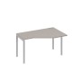 А4 С2 054 МП (Мокко премиум/Серый) Стол эргономичный правый "Техно" на металлокаркасе DUE