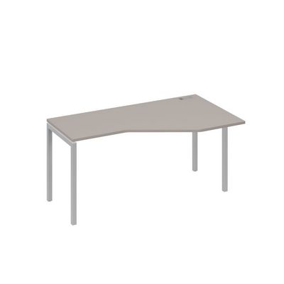 А4 С2 056 МП (Мокко премиум/Серый) Стол эргономичный правый "Техно" на металлокаркасе DUE