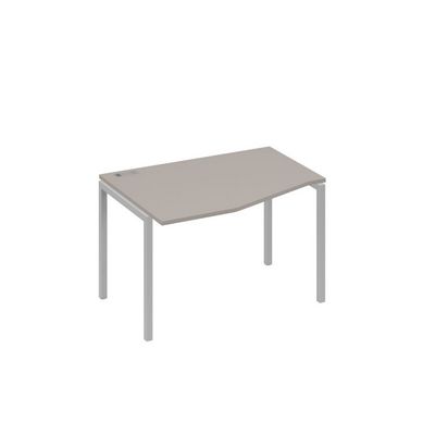 А4 С2 061 МП (Мокко премиум/Серый) Стол эргономичный левый "Техно" на металлокаркасе DUE