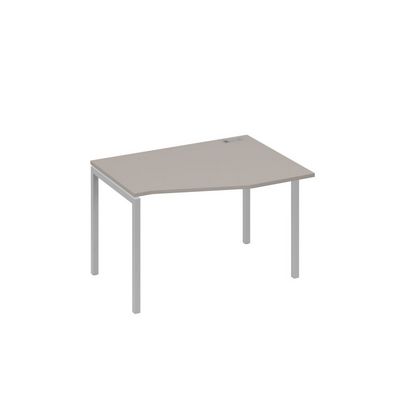 А4 С2 062 МП (Мокко премиум/Серый) Стол эргономичный правый "Техно" на металлокаркасе DUE