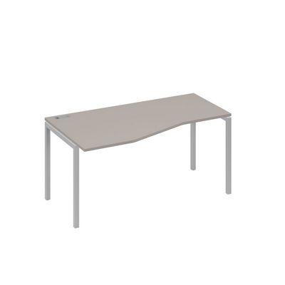А4 С2 065 МП (Мокко премиум/Серый) Стол эргономичный левый "Техно" на металлокаркасе DUE