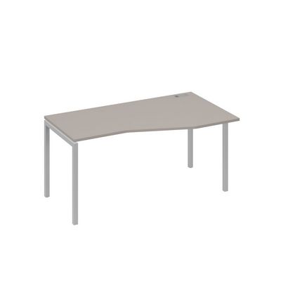 А4 С2 066 МП (Мокко премиум/Серый) Стол эргономичный правый "Техно" на металлокаркасе DUE