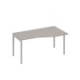 А4 С2 066 МП (Мокко премиум/Серый) Стол эргономичный правый "Техно" на металлокаркасе DUE