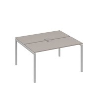 А4 С2 171 МП (Мокко премиум/Серый) Рабочая станция на каркасе DUE столы 2х140