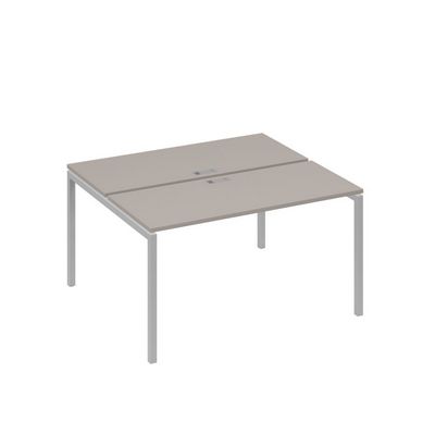 А4 С2 171 МП (Мокко премиум/Серый) Рабочая станция на каркасе DUE столы 2х140
