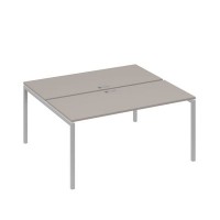 А4 С2 175 МП (Мокко премиум/Серый) Рабочая станция на каркасе DUE столы 2х160