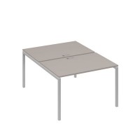 А4 С2 176 МП (Мокко премиум/Серый) Рабочая станция на каркасе DUE столы 2х120