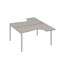 А4 С2 181 МП (Мокко премиум/Серый) Рабочая станция опоры DUE столы 2х140 Классика