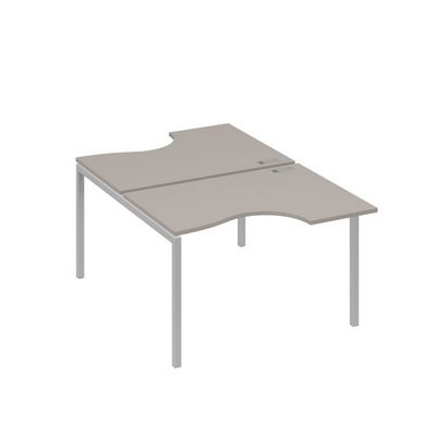 А4 С2 183 МП (Мокко премиум/Серый) Рабочая станция опоры DUE столы 2х120 Классика