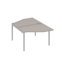 А4 С2 186 МП (Мокко премиум/Серый) Рабочая станция опоры DUE со столами Техно 2х120