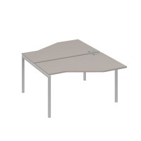 А4 С2 187 МП (Мокко премиум/Серый) Рабочая станция опоры DUE со столами Техно 2х140