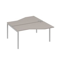 А4 С2 188 МП (Мокко премиум/Серый) Рабочая станция опоры DUE со столами Техно 2х160