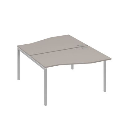 А4 С2 190 МП (Мокко премиум/Серый) Рабочая станция каркас DUE столы 2х140 Техно