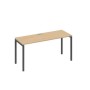 А4 А2 005 НД (Натуральный дуб/Антрацит) Стол письменный на металлокаркасе DUE